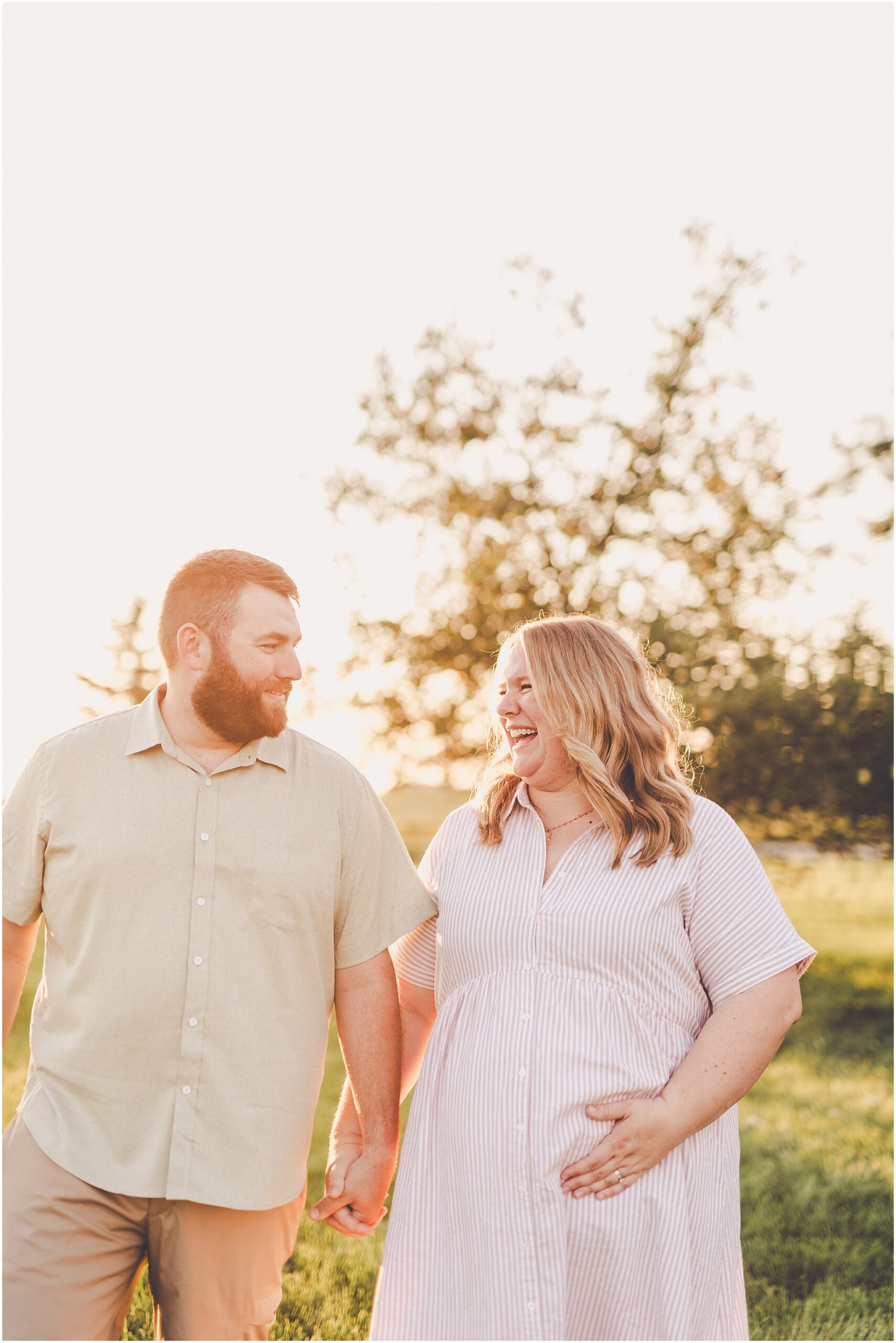 A summer backyard sunset session with the Cowsert family photographed by Iroquois County family photographer Kara Evans Photographer.