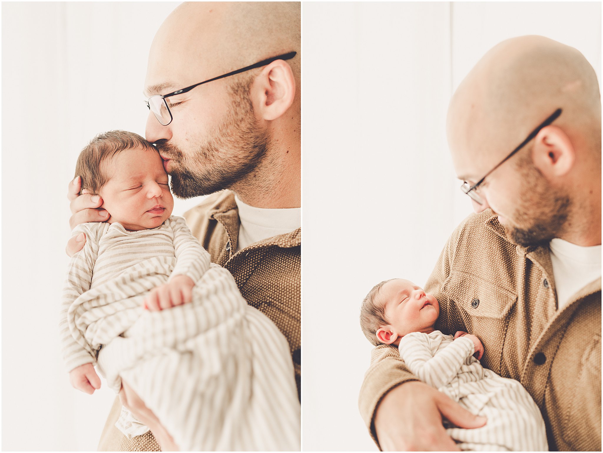A sleeply, snuggly newborn baby in the Kankakee studio with Kankakee family & newborn photographer Kara Evans Photographer.