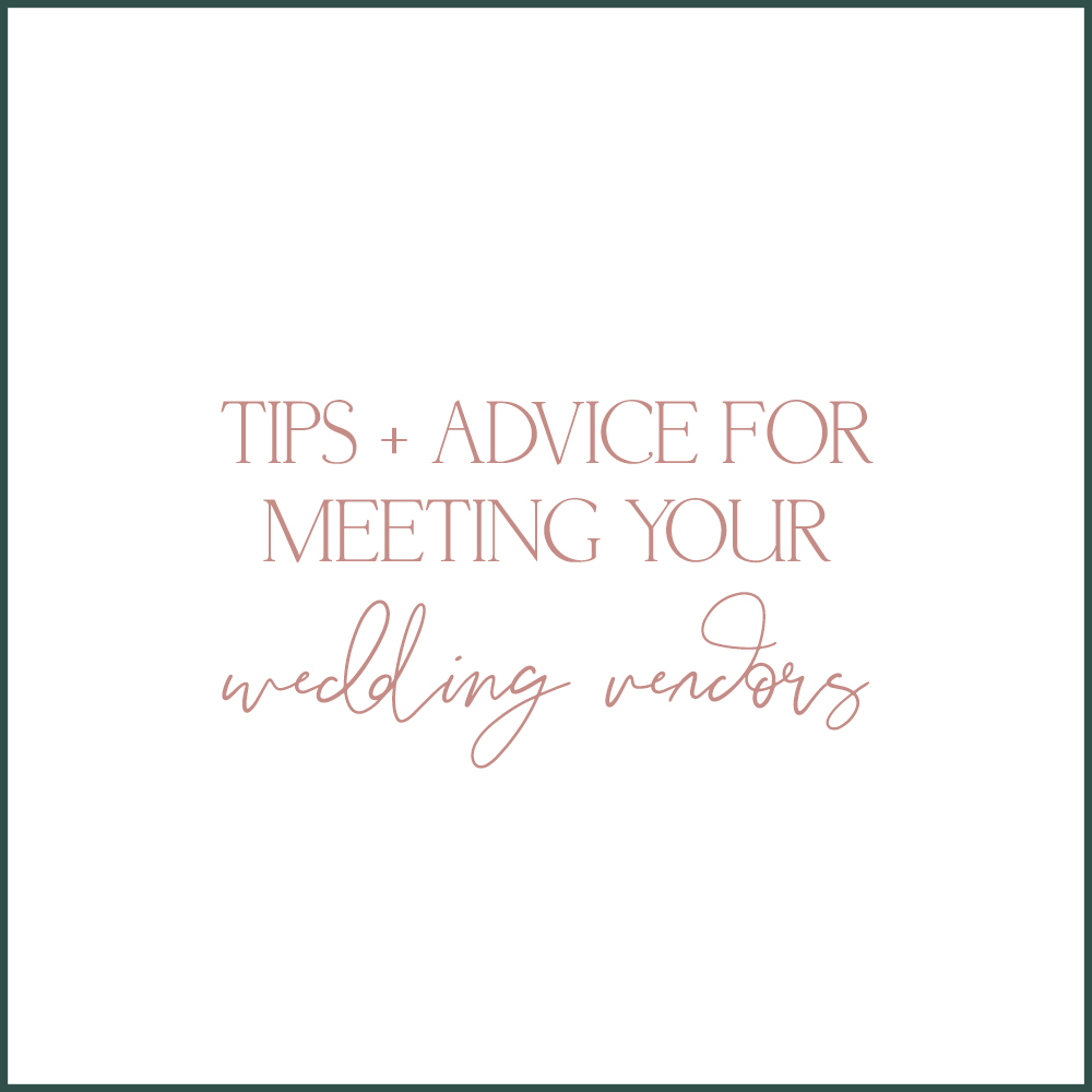 Tips and advice for meeting wedding vendors with Chicagoland wedding photographer Kara Evans.