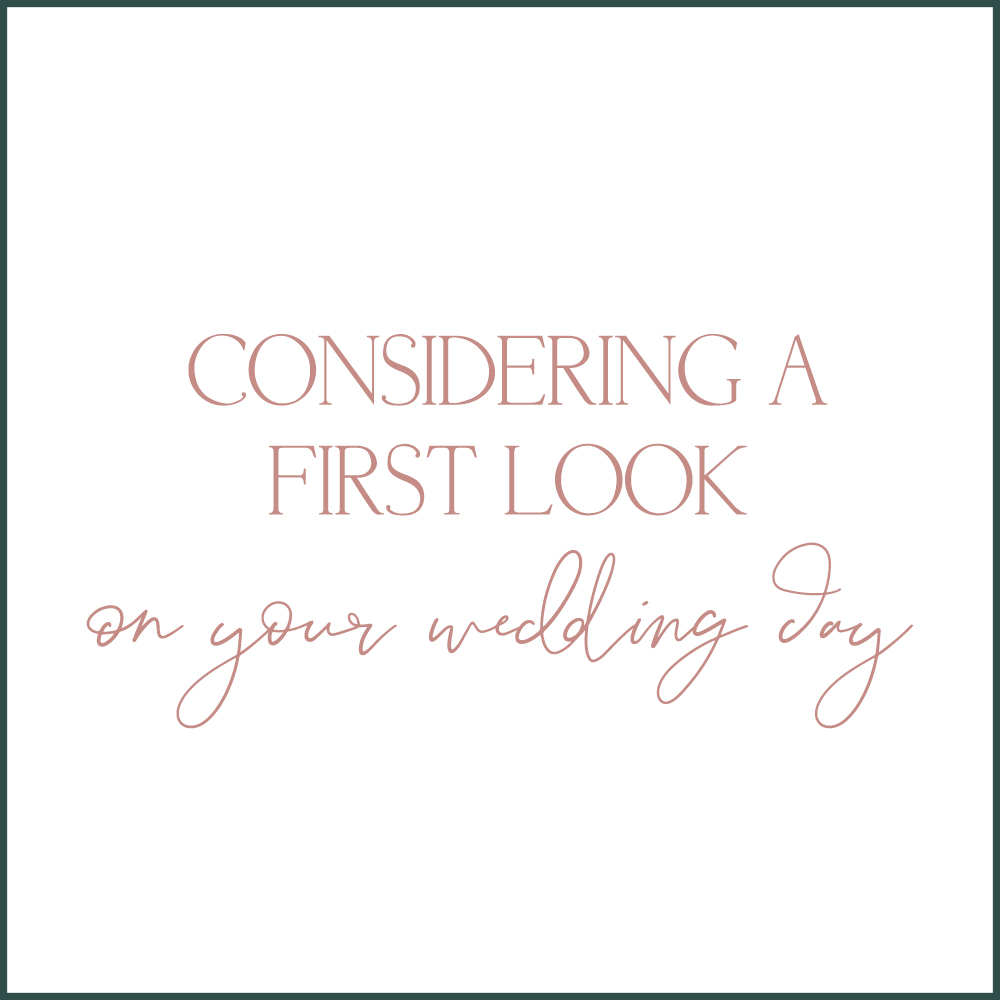 First look photos and considering a first look on your wedding day - wedding Wednesday blog advice from Kara Evans Photographer.