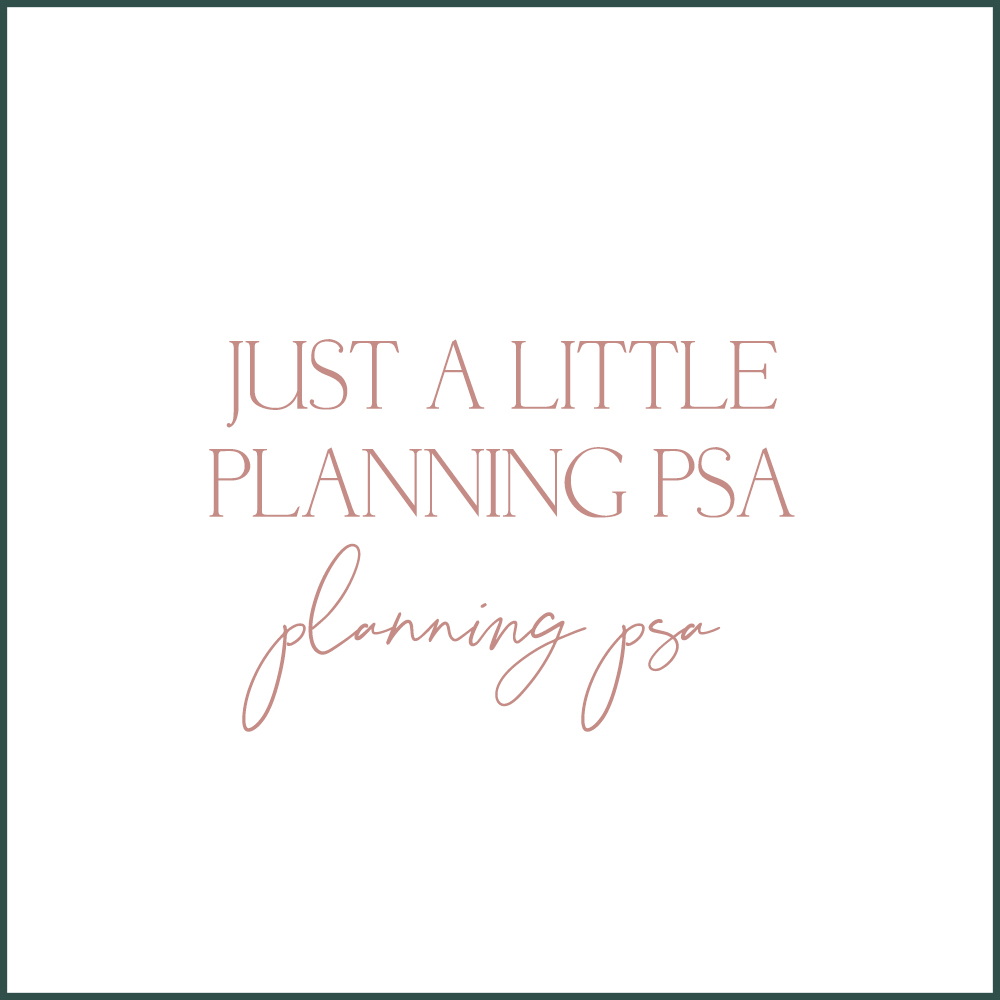 A wedding day planning PSA for brides, grooms, and couples - my biggest advice to brides when planning their wedding day from Kara Evans Photographer.