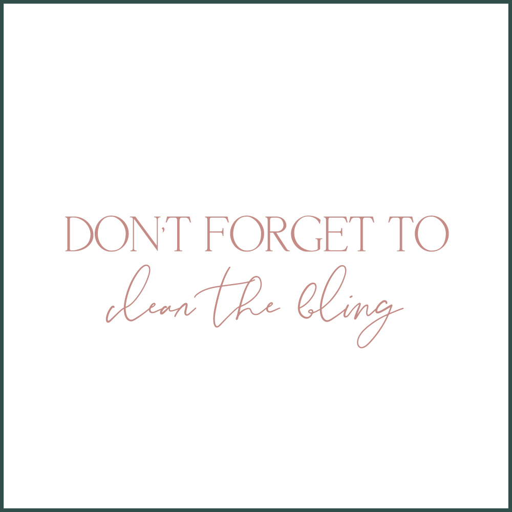 Wedding day and engagement session reminder to clean the bling - clean the ring - wedding Wednesday advice from Kara Evans Photographer.