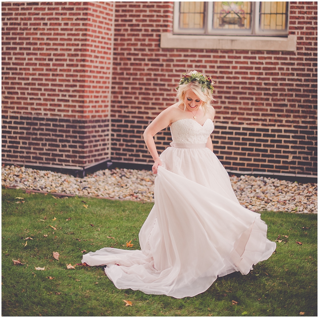 Kara Evans Photographer - Central Illinois Wedding Photographer - Wine, Gold, & Navy Wedding Day - Wine Wedding Colors - Wine and Eucalyptus Bouquet - Rainy Wedding Day - Bride Twirling