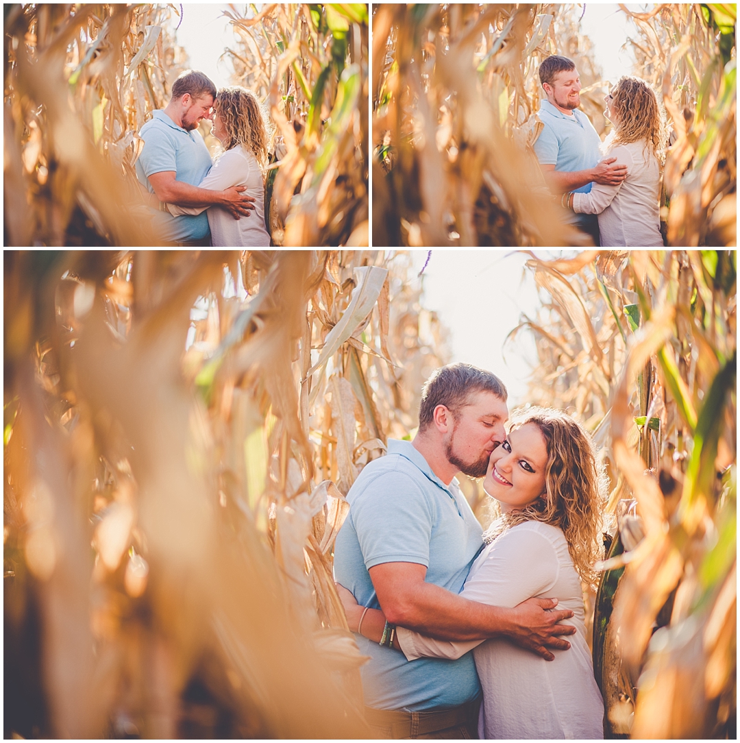 Kara Evans Photographer - Central Illinois Wedding Photographer - Chicagoland Wedding Photographer - Farm Engagement Photos - Harvest Engagement Photos