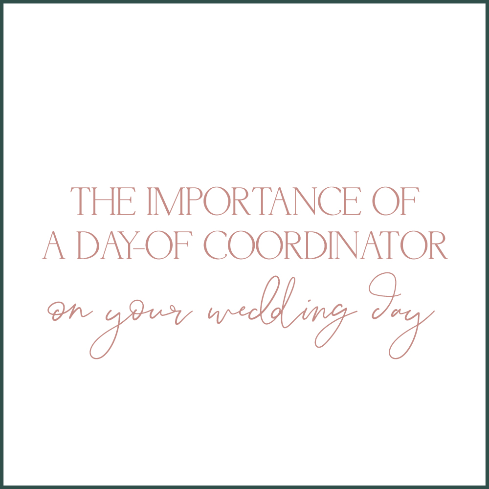 The importance of a day-of coordinator on your wedding day by Kara Evans Photographer.