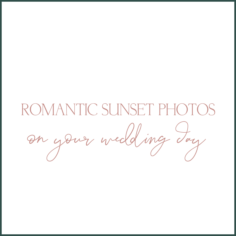 Why it's important to plan time for romantic sunset photos on your wedding day - wedding Wednesday advice from Chicagoland wedding photographer Kara Evans Photographer.