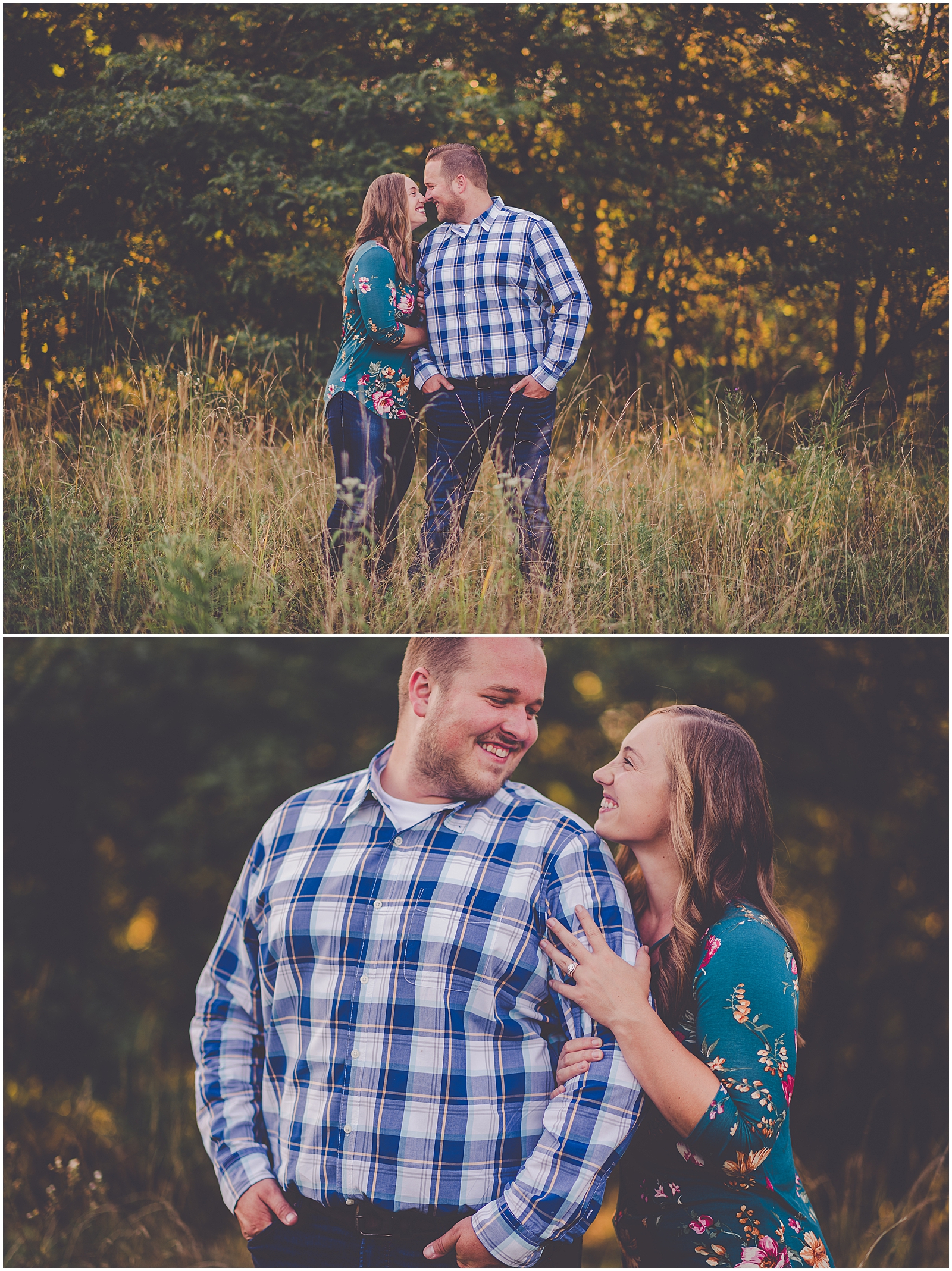 Mackenzie and Greg's Iroquois County farm anniversary session in Cissna Park, Illinois with Chicagoland wedding photographer Kara Evans Photographer.