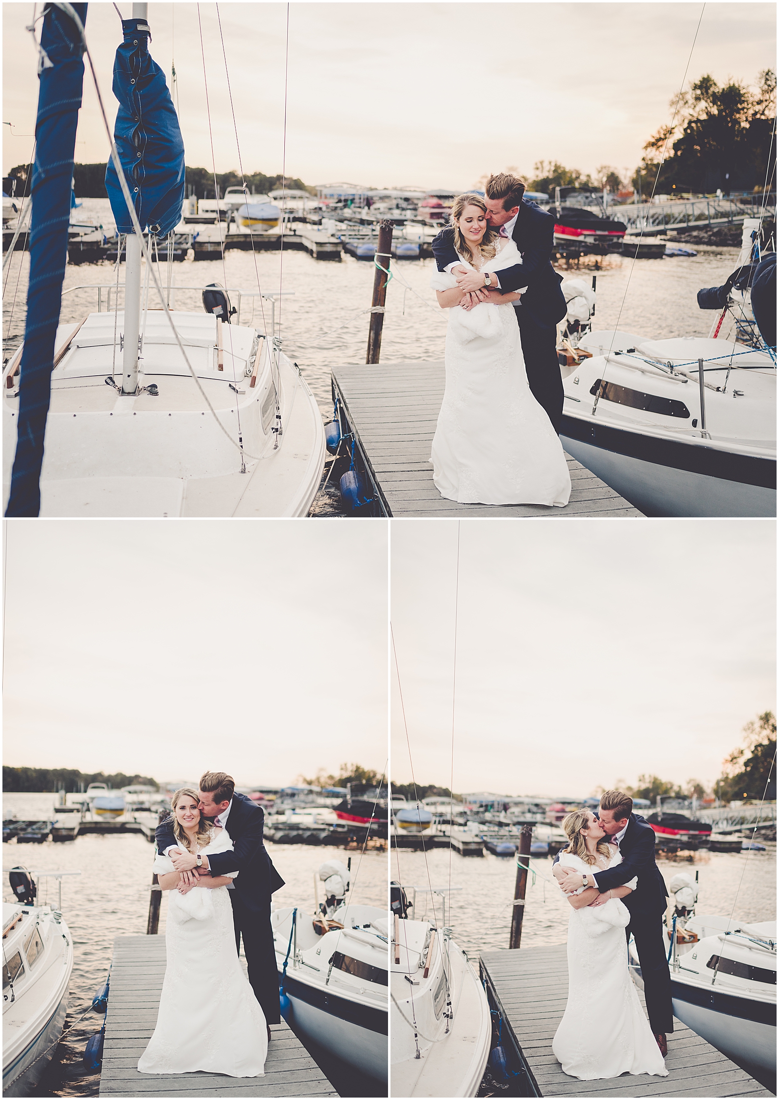 Erin and Matt's fall Island Bay Yacht Club wedding in Springfield with Chicagoland wedding photographer Kara Evans Photographer.