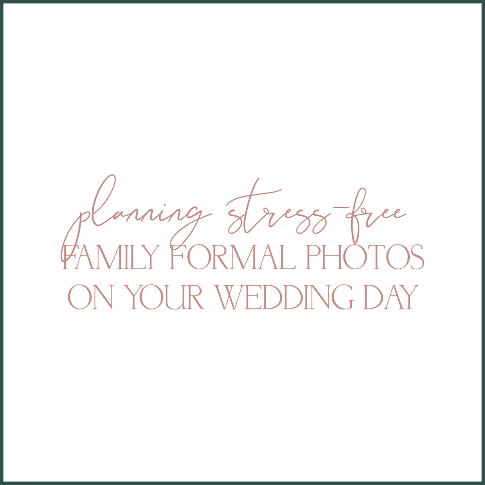 Advice for planning stress-free family formal photos on your wedding day with Chicagoland wedding photographer Kara Evans Photographer.